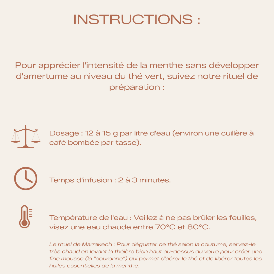 Thé Vert Bio à la Menthe - Voyage à Marrakech