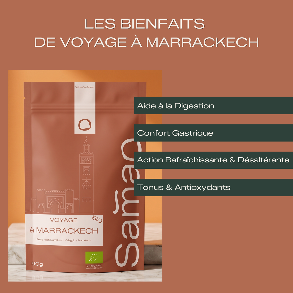 Thé Vert Bio à la Menthe - Voyage à Marrakech